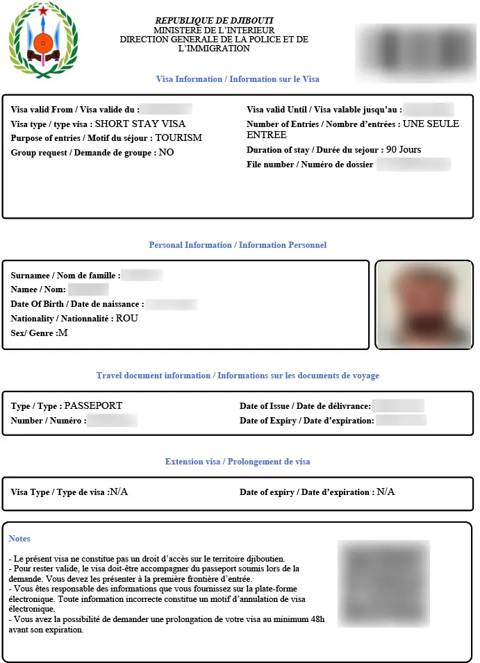 The eVisa for Džibutsko